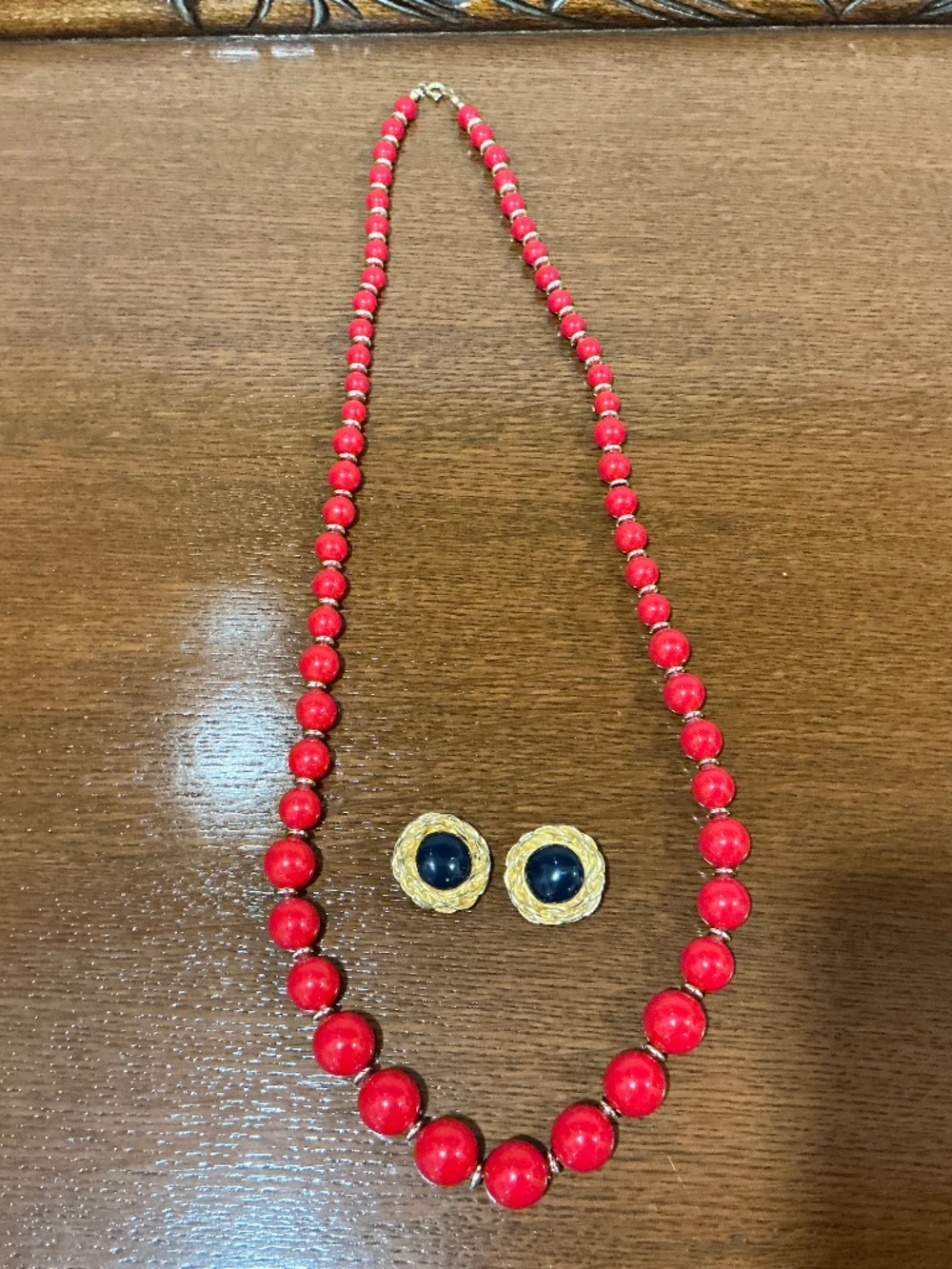 Beaded Necklace and Earrings